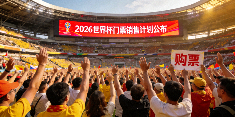 2026世界杯门票销售计划公布 - 大量球迷欢呼的球场看台